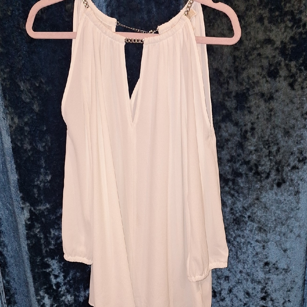 MICHAEL Michael Kors Chain Detail Cream Blouse
